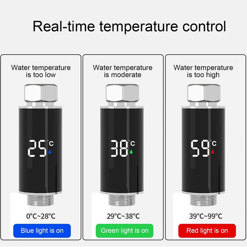 Shower Temperature Indicator,Real-Time Shower Temperature Gauge | Waterproof Portable Precise