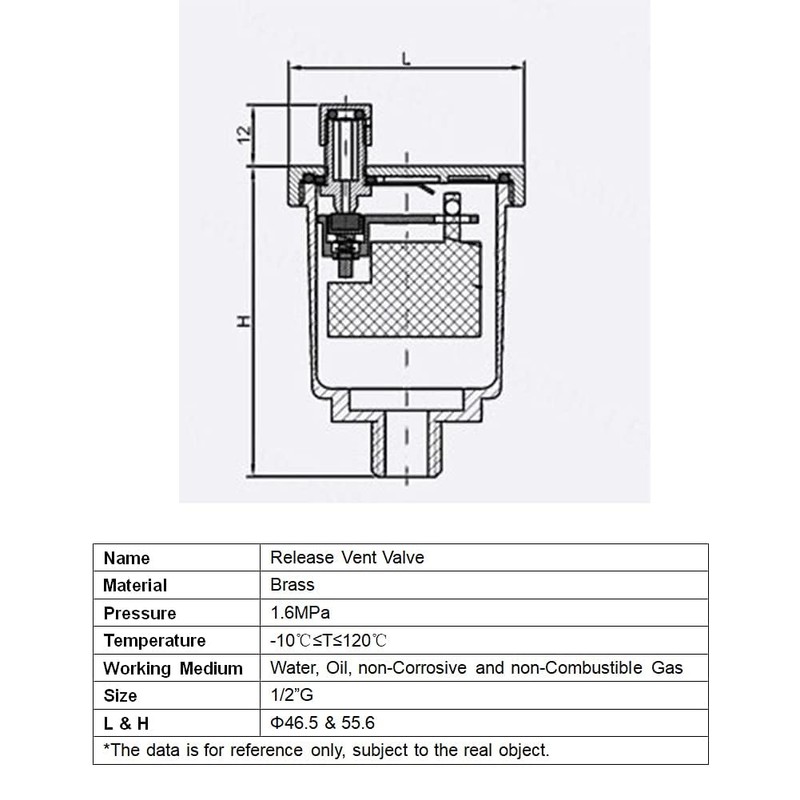 Joywayus Brass Automatic Float Valve Kit 3/4"NPT Air Bleeder Release