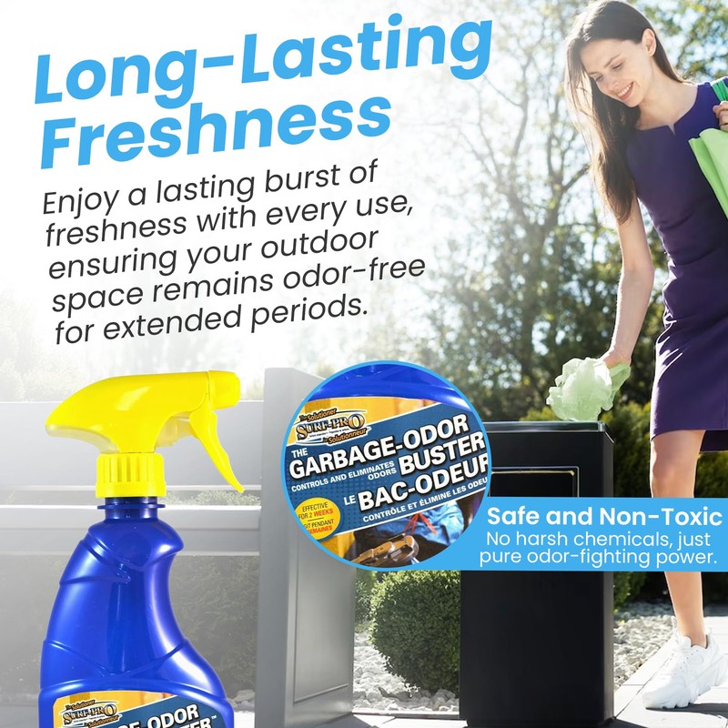 Surf-Pro Outdoor Trash Can Odor Eliminator Spray, 500ml (16.9 oz),
