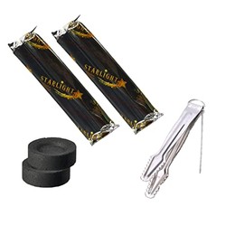 Starlight Charcoal Roll, 2 roll, 20 Discs + Charcoal Tong