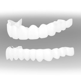 WITHYOU 2 Pairs Smile Enhancer Kit – Adjustable Top & Bottom Teeth Covers for Natural-Looking Temporary Smile – Reusable Dental Veneers for Men & Women