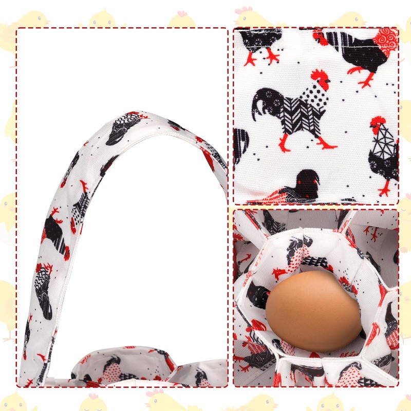 Egg Bag, Mini Egg Collecting Basket with 7 Compartments Egg