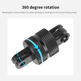 Mechrig Aluminum 360 Degree Rotation Camera Mount,Vertical Metal Swivel Tripod Adapter for GoPro Hero 13/12/11/10/9 Session AKASO Campark DJI Insta360 X3 and Other Action Cameras