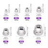 Swpeet 170Pcs 304 Stainless Steel Serrated Metric Acorn Cap Nuts