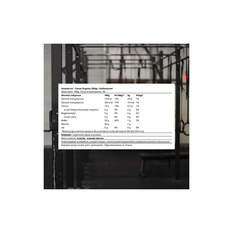 Sunwarrior Organic Harvest Cocoa Powder 100% cocoa 300g