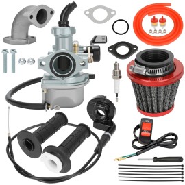 YOXUFA PZ22 Carburetor 22 mm Carb Throttle Cable Grip for 110cc 125cc ATV Pit...