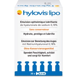 Hylovis lipo Augentropfen Einzeldosispipetten, 30X0.4 ml
