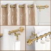 1 Inch Gold Double Curtain Rods for Windows 120 to
