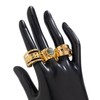 Gold Chunky Stackable Ring Stone Accent Statement Jewelry for Everyday