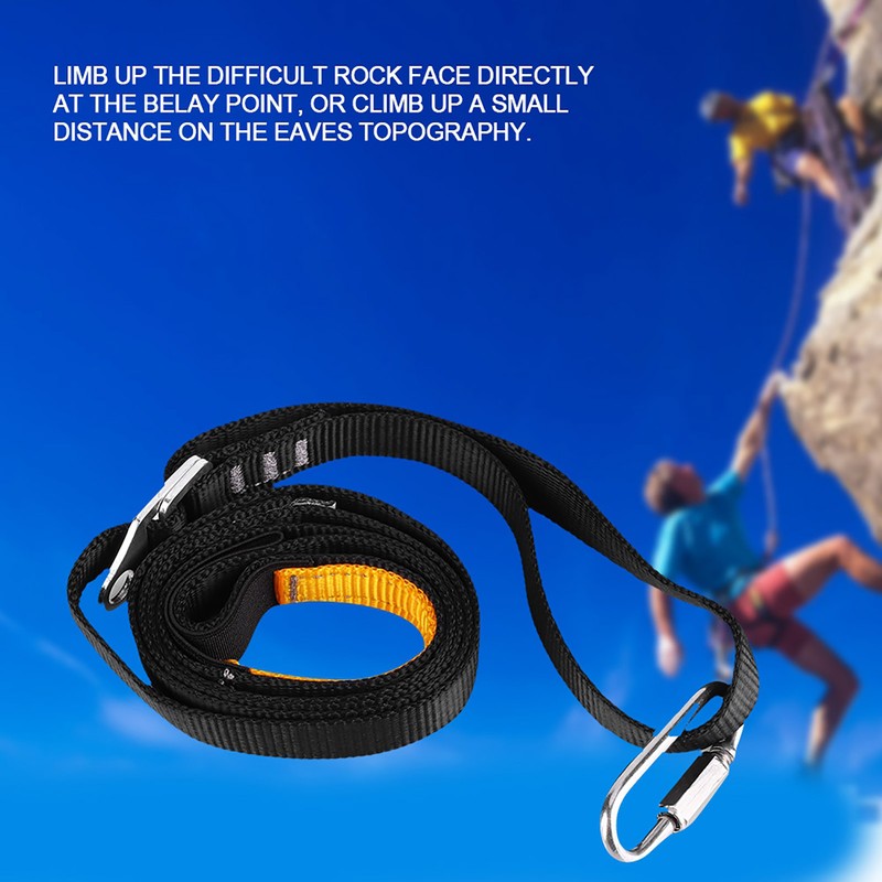 Outdoor Adjustable Safe Rising Device Rock Climbing Pedal Belt Sling
