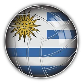 DG Graphics Uruguay Volleyball World Flag Art Decor 5'' x 5'' Magnet Vinyl Magnetic Sheet for Lockers, Cars, Signs, Refrigerator