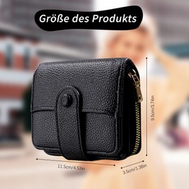 Bliceon Women's Small Purse with Zip Coin Compartment, Party, Shopping, Travel and Daily Use and Many Other Occasions, black