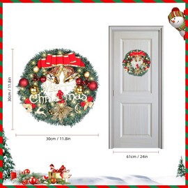 JUTOSU Luxury Edition Christmas Ornament, Christmas Wreath, Entrance Wreath, Wall Hanging, Christmas Wreath, Xmas Decoration, Christmas Decoration, New Year Decoration, Garland, Garden Decoration,