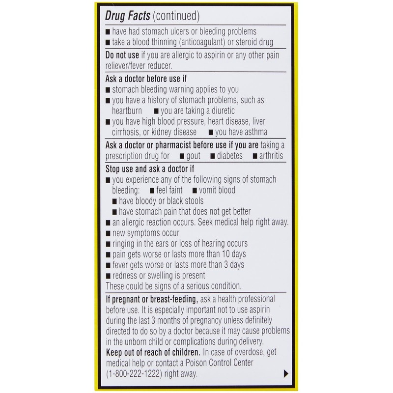 Ecotrin Regular Strength, 125 ct