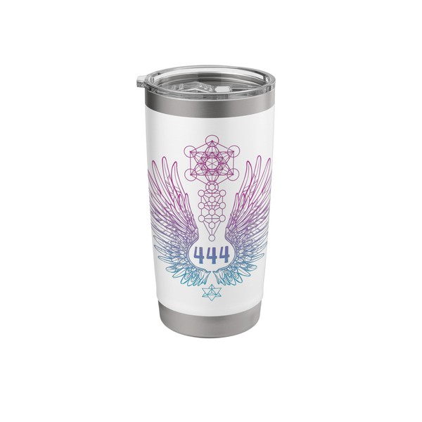 Angel Number 444 Sacred Geometry Healing Stainless Steel Insulated Tumbler