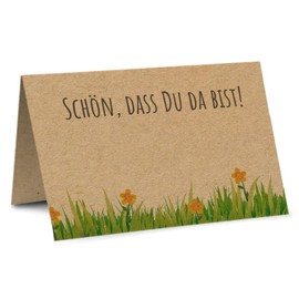50 A7 Place Cards for Wedding, Birthday or Other Events (Assorted Designs)