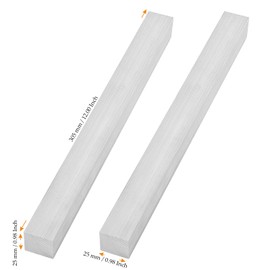 MUKCHAP 2 PCS 1 x 1 x 12 Inch Square Aluminum Bar, Aluminum Square Plate, 6061 Aluminum Solid T6511 Plate Mill Stock