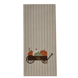 Park Designs Pumpkin Cart Embroidered Dishtowel Set of 2