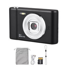 Andoer Digital Camera 1080P, 50MP Photo Camera, Compact Camera 8X Digital Zoom Vlogging Camera with 32GB TF Card, Portable Digital Camera for Children, Teenagers, Seniors, Beginners