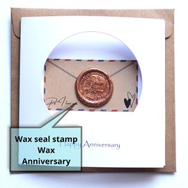 Camellia Bees 16th Wedding Anniversary Card For Her Him, Handmade Wax Anniversary Card for Wife, Husband, Couple(16th)