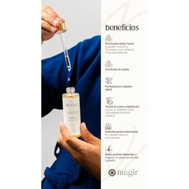 Aceite de Romero para el Cabello, Aceite de Ricino, Tratamiento para Cabello Maltratado, Engrosa y Aumenta la Densidad Capilar, Nutre y Repara con Joj