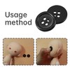 couduan 60pcs Black Resin 10mm, 20mm, 30mm Round Sewing Buttons