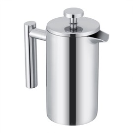 Dussdote French Press Coffee, 350ML Double Wall Stainless Steel Coffee Maker with Filter for Camping Travel Gifts Dishwasher Safe