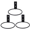 Levemolo 3pcs Wall Mounted Flowerpot Stand Durable Metal Iron Ring