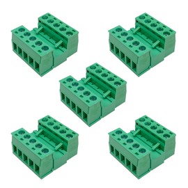 Willwewon Set of 5 Pin 2EDGRK 5.08 mm Pitch Pluggable PCB Screw Terminal Connector for Socket Panel Mount