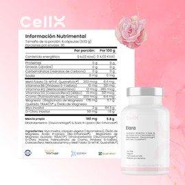 Cellx Elara Myo Inositol Chiro Dihidroberberina Dhb Ala Magnesio Quatrefolic 120 Cápsulas Porciones
