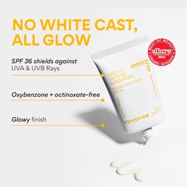 Innisfree Daily UV Defense Sunscreen SPF 36 – Lightweight Korean Broad Spectrum Facial Sunscreen, Hydrating & Invisible Formula with No White Cast, Non-Greasy Daily Sun Protection for All Skin Types, 1.69 fl.oz