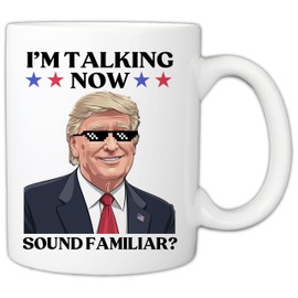 MyCozyCups Wait A Minute, I'm Talking Now Does That Sound Familiar Trump Debate 2024 11oz Mug Trump Vance 24 Felon Outlaw Hillbilly Gift for President 45 47 Supporters, Fans, Dad, Campaign Election