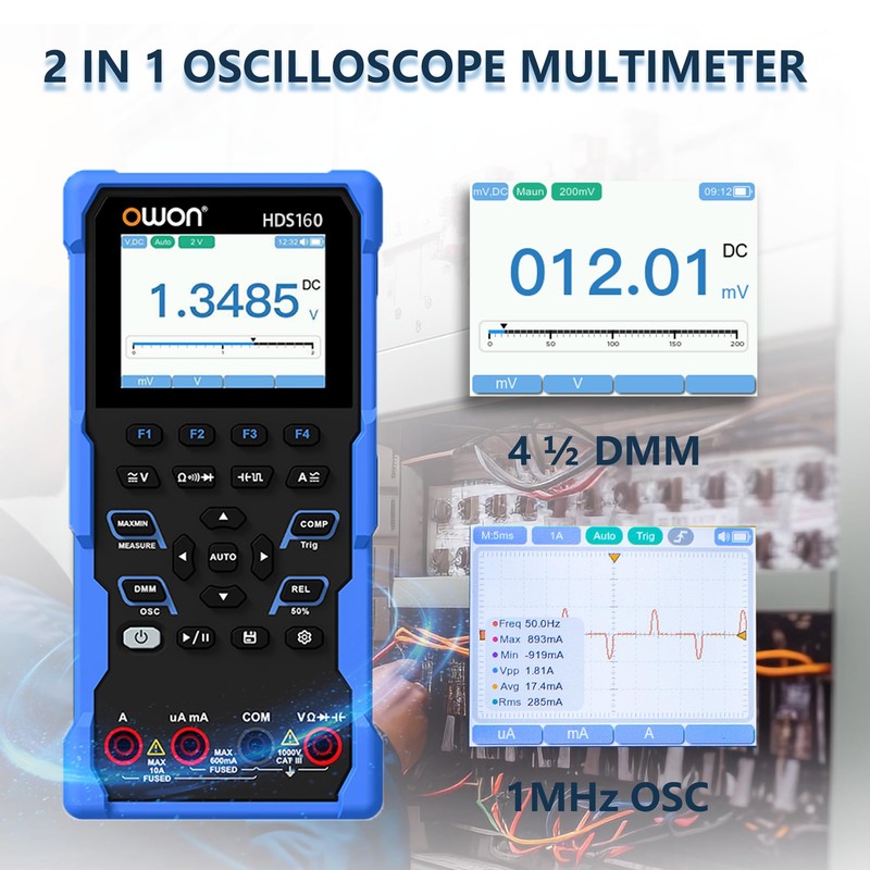 OWON Oscilloscope Multimeter OWON HDS160 60,000 Counts Display 2 in