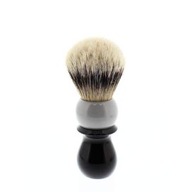 WCS Two-Tone Tall Silvertip Shaving Brush, Grey & Black