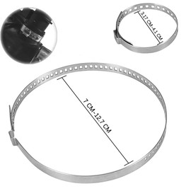 JNNJ Set of 10 Hose Clamps Stainless Steel CV Set, 31.75 mm to 127 mm Clamping Clamp, Ear Clamp, Pipe Clamps, Hose Clamps, Drive Shaft Joint Clamp, Crimp Kit