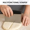 Stainless Steel Dough Scraper with Cover – Versatile Kitchen Tool,