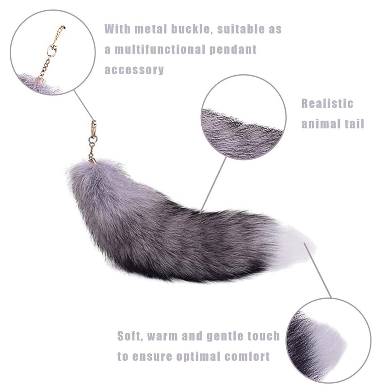 tintoke Fox Tail, Fox Tail Pendant, Approx. 40 cm, Fur