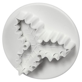 PME HS636 Veined Three Leaf Holly Plunger Cutter, Small and Large, Set of 2, White, Set of 3