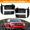 mayello Pair Black For 2007-2013 2014 GMC Sierra 1500 2500HD