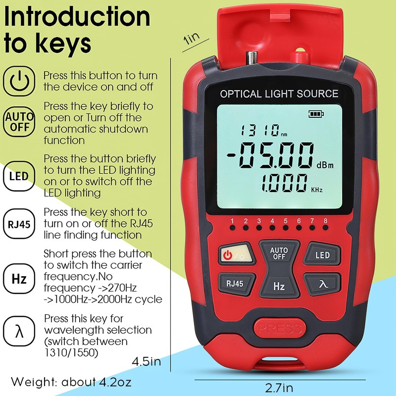 BAOSHLA A-M1315 Optical Light Source SC/FC/ST Universal Interface Single Mode