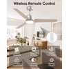 52 inch Ceiling Fans with Lights and Remote, Brushed Nickel