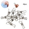 40 x Stainless Steel Clothes Pegs Washing Clothes Pegs Metal