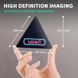 4 x Triangle Coasters - Neon Sign Design HannÅ City Japan Cork Backed MDF Glossy Tea Coffee Accessory #351373