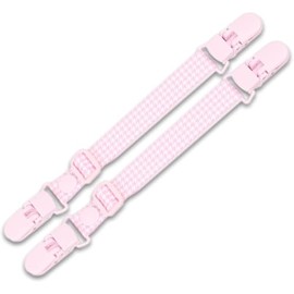 Multi Clips, Set of 2 Baby Clips, Pink, Black, Adjustable Straps, Adjustable from 21cm to 30cm (Pink) kkt13