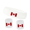 3 Packs Canada Maple Wristbands Headband Set,8inch Head Band 4