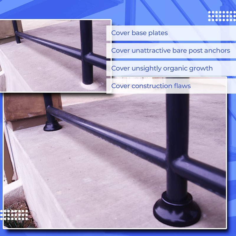 Simshoe Deck Post Base Cover – Durable, Snap-Together Round Shoe