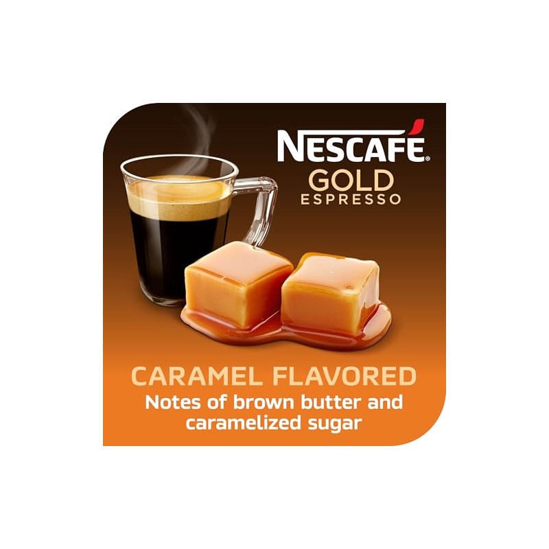 Nescafe Gold Espresso Caramel Flavored Instant Coffee, 3.5 Oz 3.35