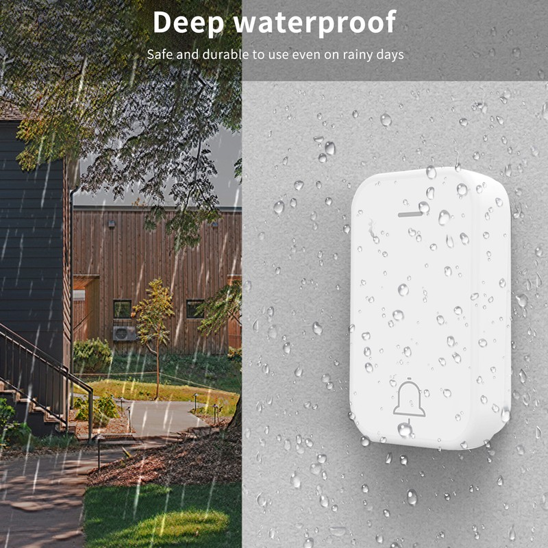 Self Powered Wireless Doorbell Waterproof Smart Doorbell Without Battery 150M