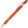 Rainbow Rubberized Soft Touch Ballpoint Pen with Stylus Tip is