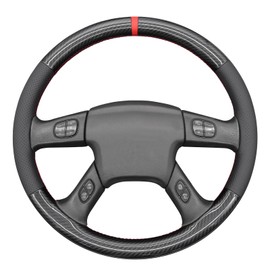 MEWANT Steering Wheel Cover for Chevy Silverado 1500/2500/3500 2003-2006 / Silverado 1500 2500HD 3500 Classic 2007 / Trailblazer 2002-2009 Hand-Stitched Steering Wheel Wrap